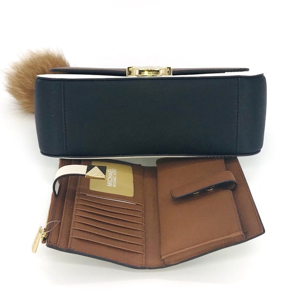 3PCS Michael Kors Bridgette Messenger Bag Wallet - Picture 5 of 8